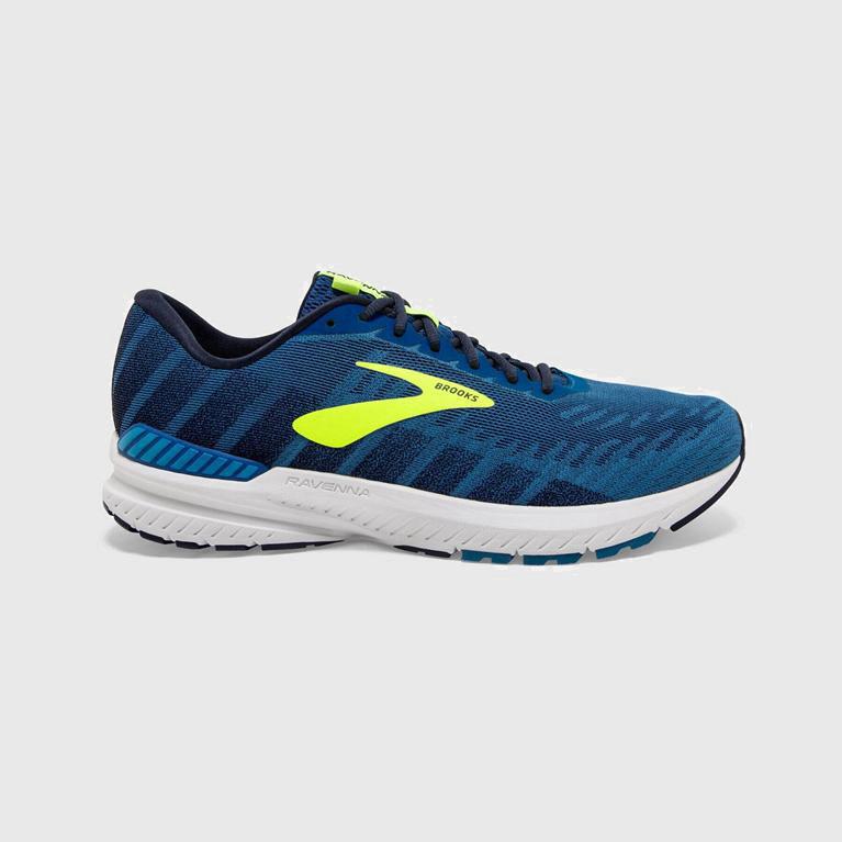 Brooks Ravenna 10 Israel - Men's Road Running Shoes - Blue (92740-GXLC)